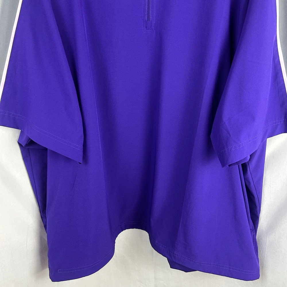 Augusta Purple Gray 1/4‎ Zip Golf Pullover Windshirt Short Sleeve Adult 4XL - Picture 5 of 10